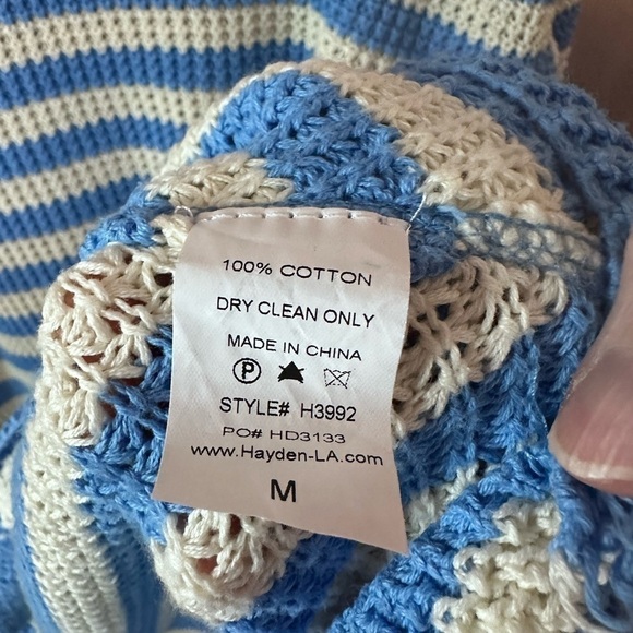 Hayden Los Angeles Striped Oversize Knit Sweater Size M - Picture 6 of 10